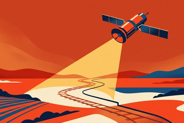 Hero banner illustration for "LiveEO Raises €28M to Build Satellites for Infrastructure & Defense"