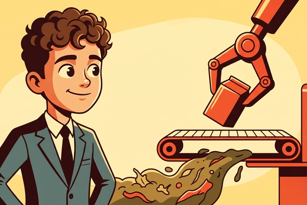 Hero banner illustration for "Physical AI Tackles Waste's Messiest Problem: Contaminated Organics"