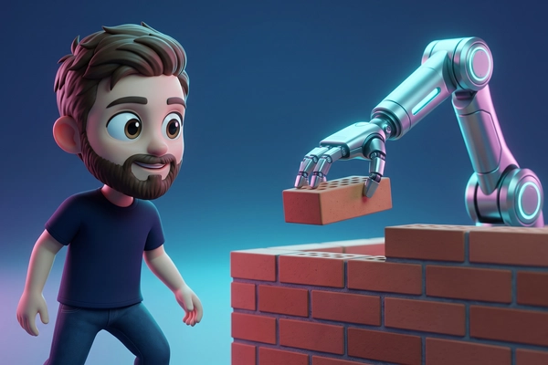 Hero banner illustration for "Monumental Raises $32M from Khosla for Construction Robots"