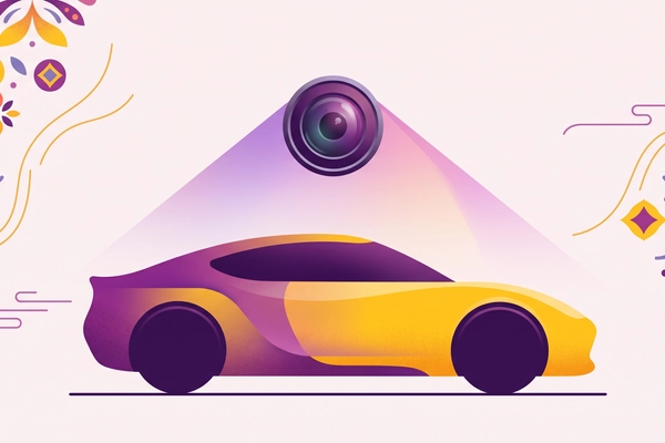 Hero banner illustration for "OpenVector's Vision AI Turns Any Camera Into Autonomous Worker"
