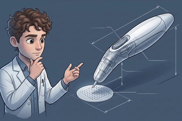 Hero banner illustration for "UK Biotech Launches World's First Painless Microdot Tattoo System"