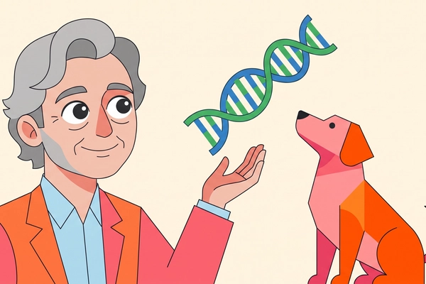 Hero banner illustration for "YC-Backed Gamgee Launches AI-Powered Cancer Vaccines for Dogs"