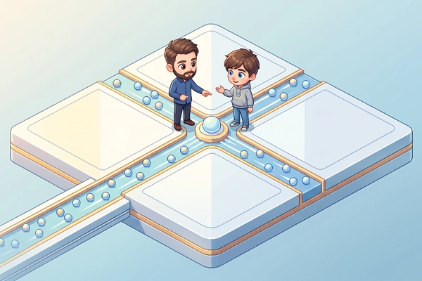 Hero banner illustration for "DeepPavlov Founders Build Enterprise AI Agents After Techstars"
