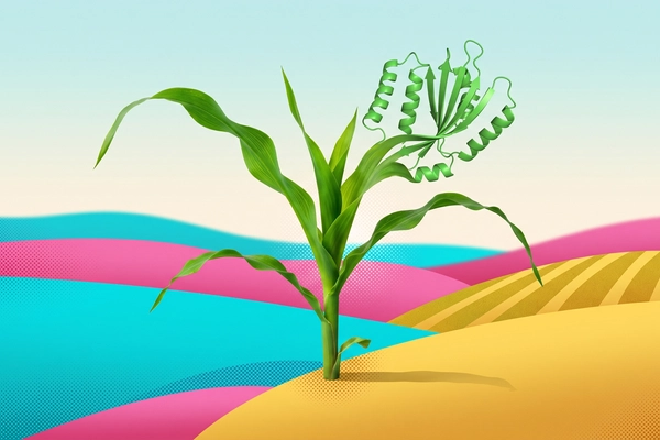 Hero banner illustration for "Quercus Bio Raises $5M to Replace Pesticides with AI-Designed Proteins"
