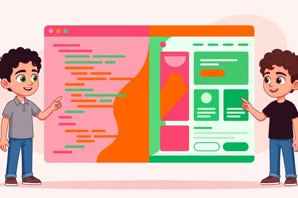 Hero banner illustration for "Assert Launches Code Review Platform with Live UI Previews"
