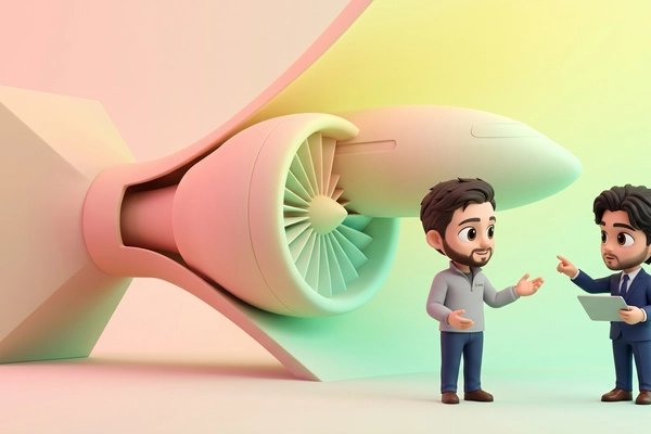 Hero banner illustration for "AI-Native Manufacturing: How GUILD Aims to Fix Defense Supply Chains"