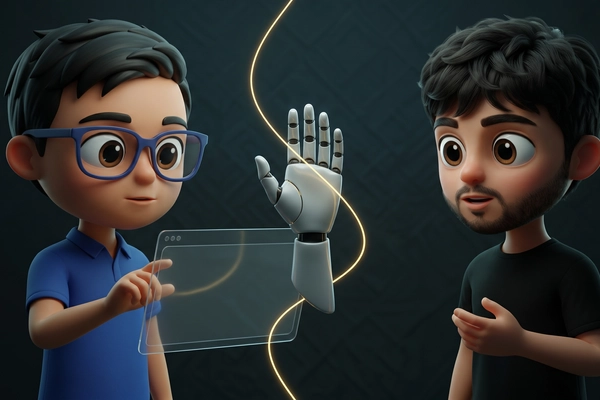 Hero banner illustration for "Aktoria Robotics launches Human-as-API platform for robots"