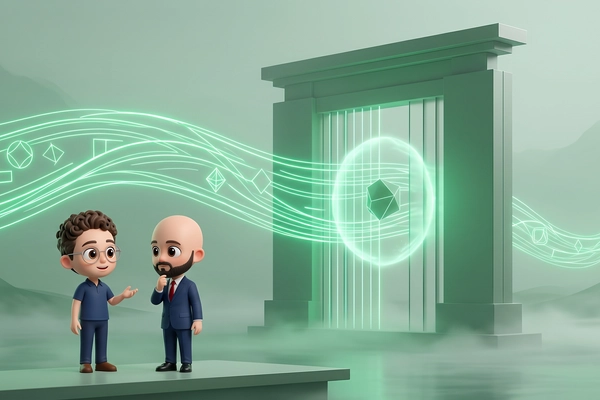Hero banner illustration for "Verdict Machine launches AI security for banks' crypto assets"