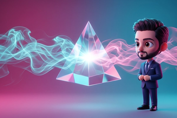 Hero banner illustration for "Experiential Labs builds frontier AI models at 50% lower cost"