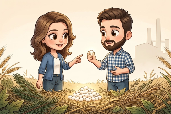Hero banner illustration for "RevaTerra raises $1.3M to power data centers with AI biofuel"