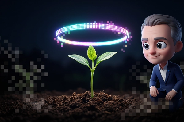 Hero banner illustration for "AgEye raises $5M to automate indoor farming with AI robots"