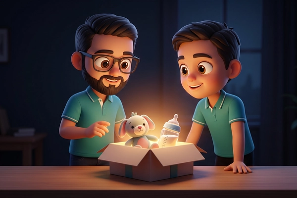 Hero banner illustration for "Peeko builds babycare quick commerce with try-and-buy model"