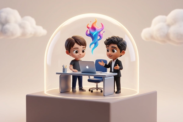 Hero banner illustration for "Traceforce launches on-device security for AI agents"