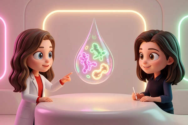 Hero banner illustration for "MiMARK Diagnostics raised $4.9M for women's health tests"