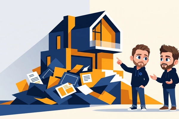 Hero banner illustration for "Digs raises $25.3M to bring AI digital twins to homebuilding"