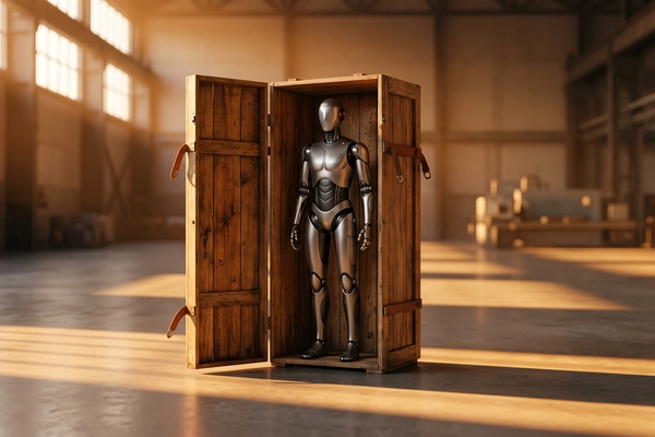 Hero banner illustration for "Motion raises $2M to bring humanoid robots to factories"