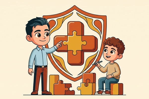 Hero banner illustration for "Floracene launches HIPAA-compliant no-code builder for healthcare"