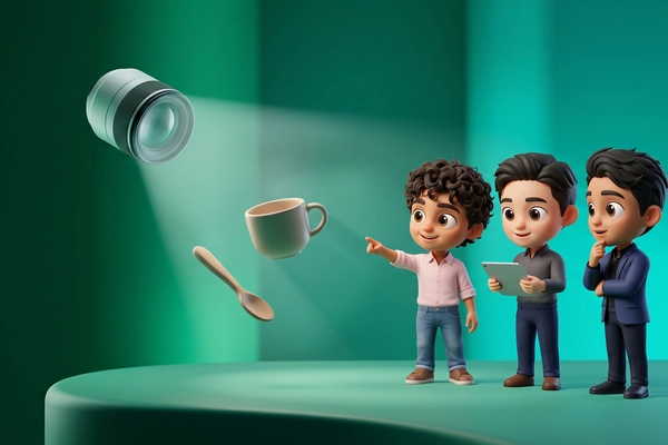 Hero banner illustration for "Praxis Robotics captures human video to train physical AI"