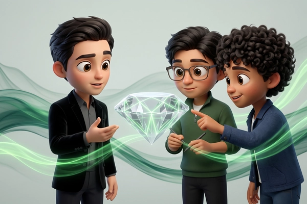 Hero banner illustration for "Kara Labs ships diamond wafers for AI data center cooling"