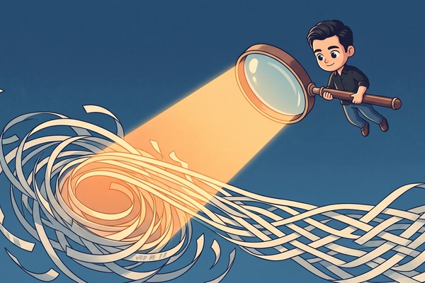 Hero banner illustration for "TovenAI launches 6 AI agents for trading compliance"