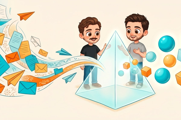 Hero banner illustration for "Ooak Data turns company data into AI agent training environments"