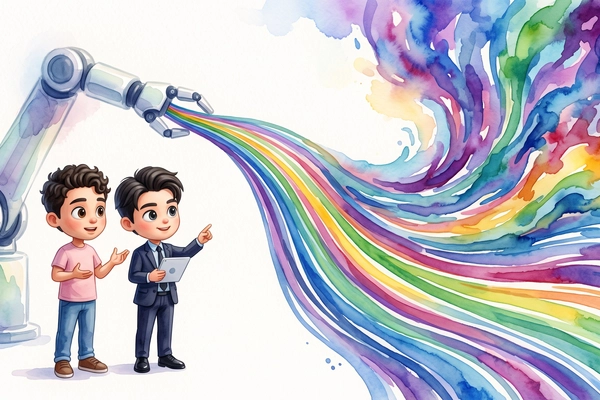 Hero banner illustration for "Hebbian Robotics launches HFlow SDK for Physical AI data"