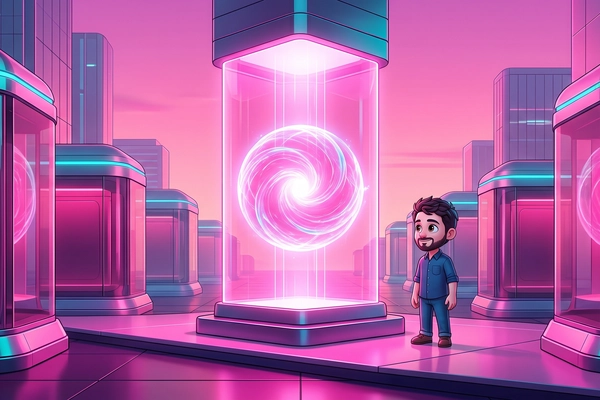 Hero banner illustration for "machine0 launches cloud VMs for AI agents from $0.013/hour"