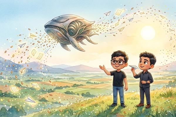 Hero banner illustration for "Runable raises $21M for Grow AI sales agent launch"