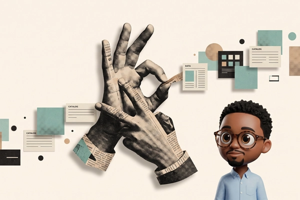 Hero banner illustration for "Talksign launches marketplace for sign language AI datasets"