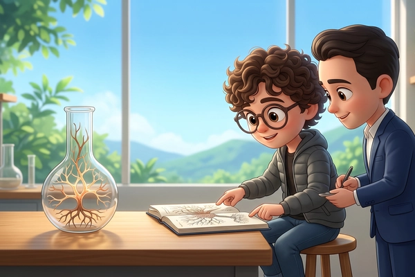 Hero banner illustration for "Frontier raises $10M to grow biological brains for AI training"