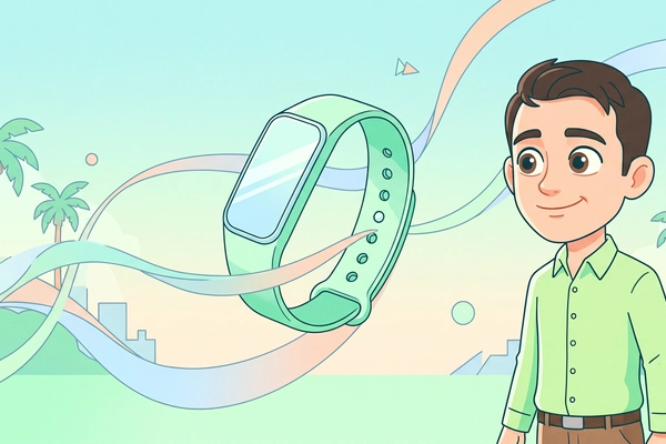 Hero banner illustration for "Luffu launches $250 health wearable for family caregiving"