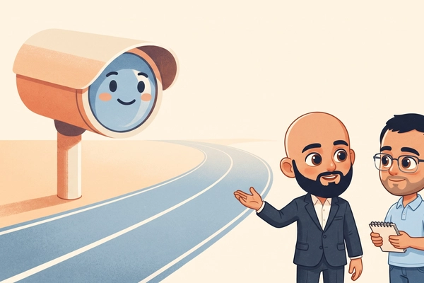 Hero banner illustration for "Hazen.ai raises $8M to scale AI traffic safety cameras"