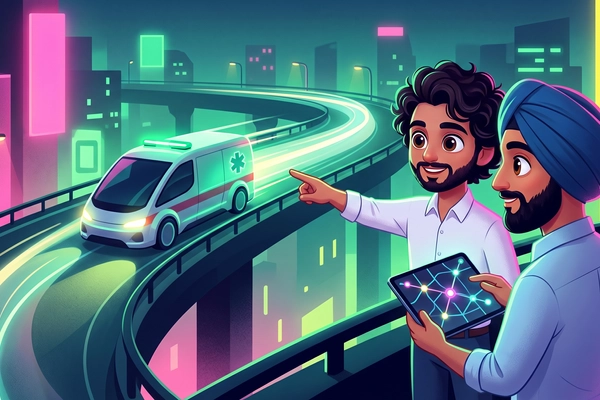 Hero banner illustration for "Medulance raises $2.5M to expand India ambulance network"