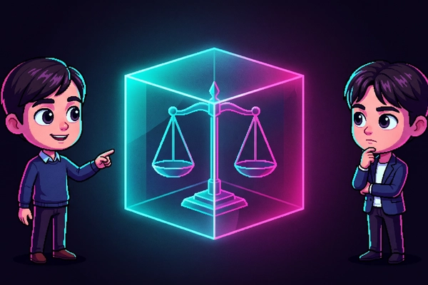 Hero banner illustration for "Perceptron ML trains AI on law firms' own case files"