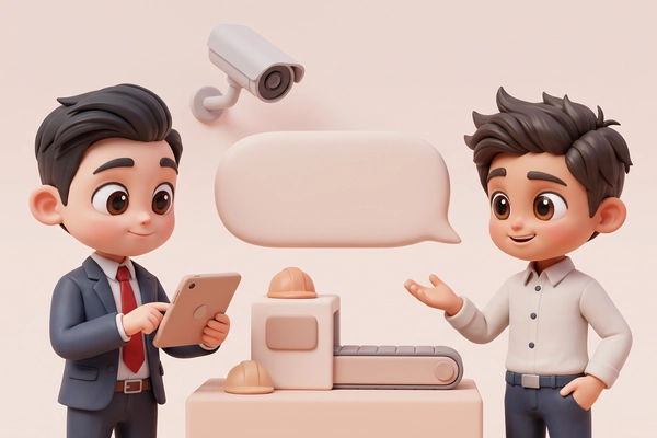 Hero banner illustration for "OpenVector launches AI that turns cameras into autonomous workers"
