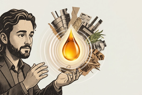 Hero banner illustration for "MCatalysis raises $5M to make low-carbon fuel below fossil cost"