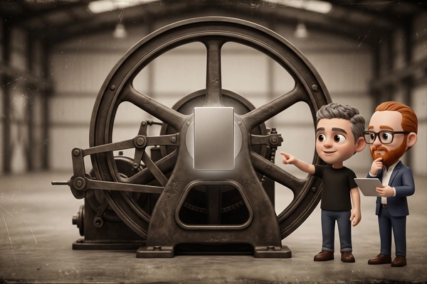 Hero banner illustration for "Harmoni raises $10M to orchestrate factory operations with RFID"