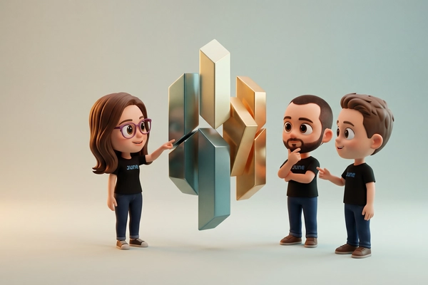 Hero banner illustration for "June AI raises $20M to automate enterprise software rollouts"
