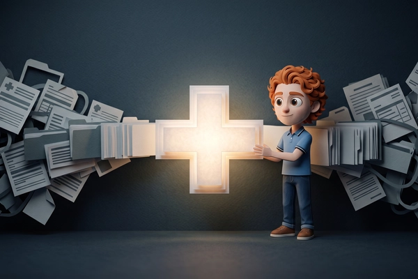 Hero banner illustration for "UrgentIQ raises $15M to build AI-native urgent care platform"