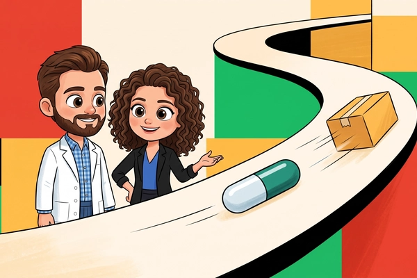 Hero banner illustration for "RonanRx launches full-stack pharma platform for GLP-1s"