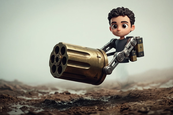 Hero banner illustration for "Edgerun launches military exoskeleton with $100M+ in LOIs"