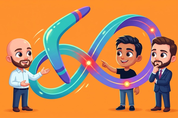 Hero banner illustration for "BoomerangHR raises $12.7M to transform employee offboarding"