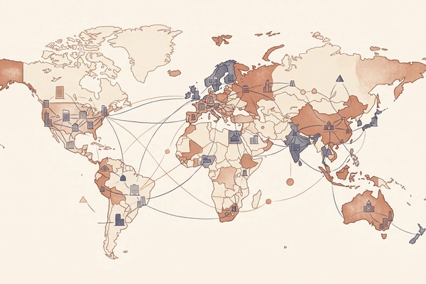 Hero banner illustration for "Veridion raises $20M to map 693M companies worldwide"