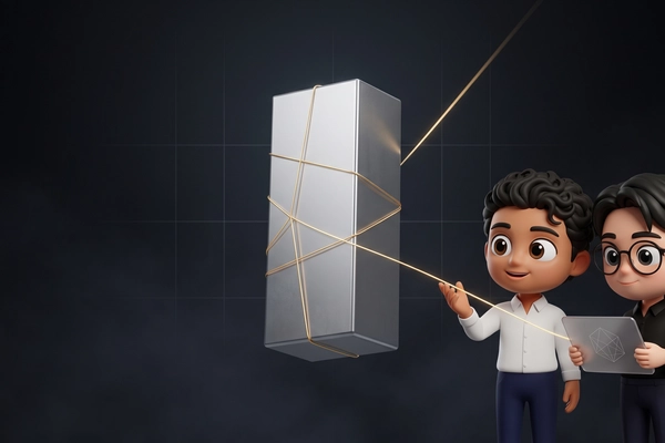 Hero banner illustration for "Theo launches tokenized silver backed by $40M in leases"