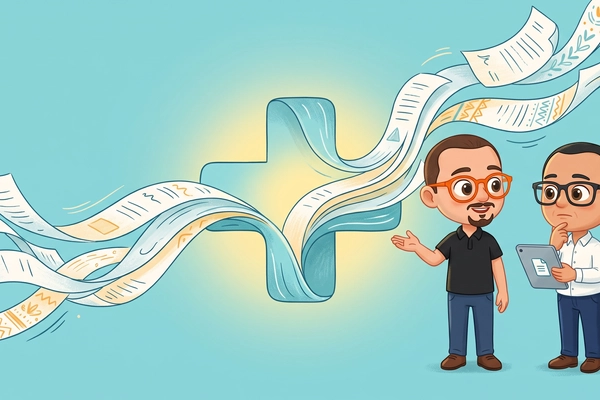Hero banner illustration for "Health Force raises €4.2M for AI agents in hospitals"