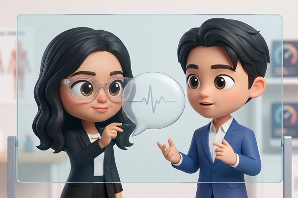 Hero banner illustration for "Illume Labs launches text-based AI health companion"