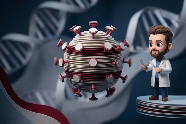 Hero banner illustration for "VAXICAN raises $2.9M for AI-powered cancer vaccines"