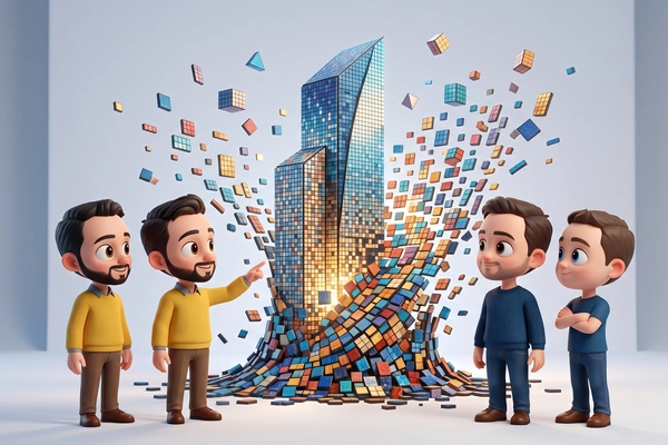 Hero banner illustration for "Trebellar raises $18M to build AI for corporate real estate"