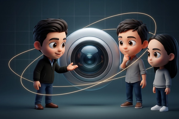 Hero banner illustration for "Touchy launches AI assistant for iPhone with 1,000+ app actions"
