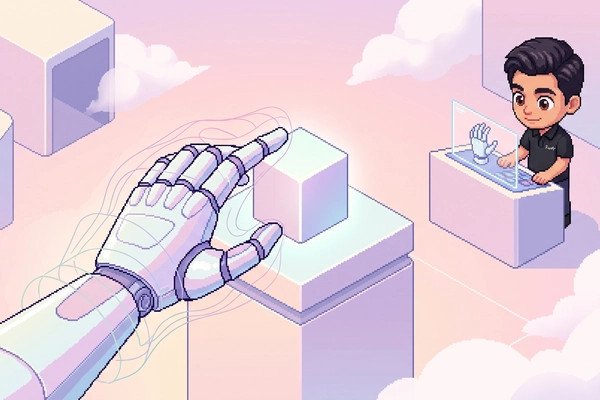 Hero banner illustration for "Midcentury raises $15M for physical AI data infrastructure"